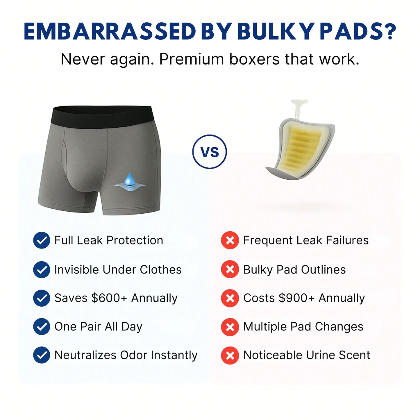 Bruno's Signature Leakproof Boxers (3-Pack)