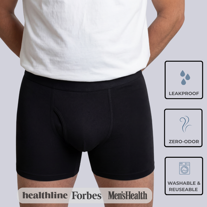 Men's All-Day Protection Boxer Briefs (Grey)